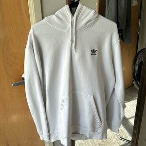 Adidas Hoodie, White, Size Large, Gently Worn